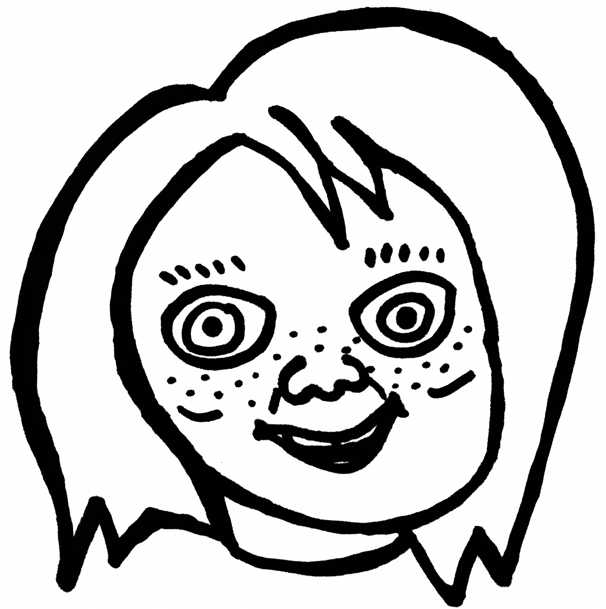 I made this front facing creepy trollface. Use it if you wanna. (repost  because background wasn't transparent) : r/trollge